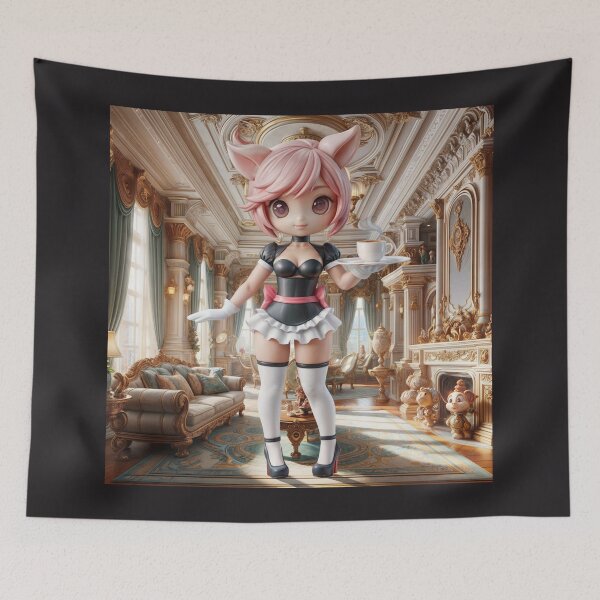 Item preview, Furry Maids Chibi Porca Rosa Nina designed and sold by CHIBI_POPZ.
