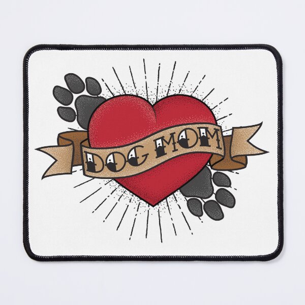 Item preview, Dog Mom: Retro Heart Tattoo designed and sold by MidnightSnackCS.