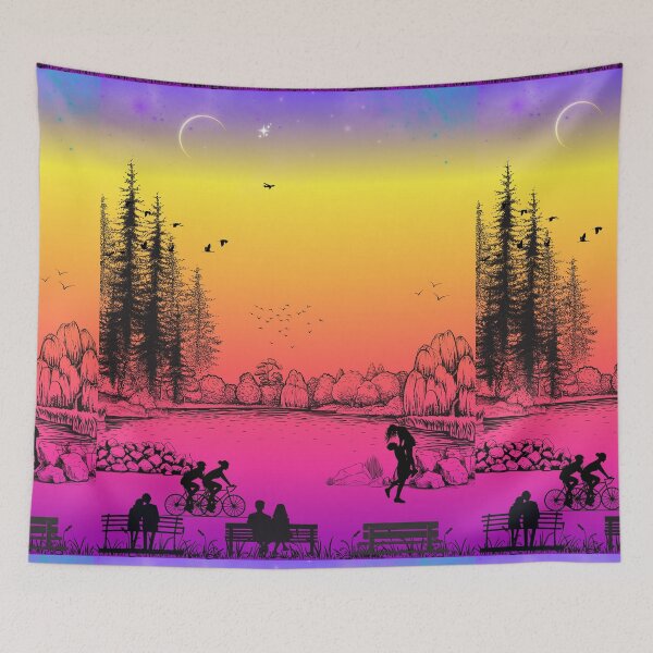 Item preview, Twilight Embrace: Gradient Romance on the Lakeshore designed and sold by AbeeRedB.