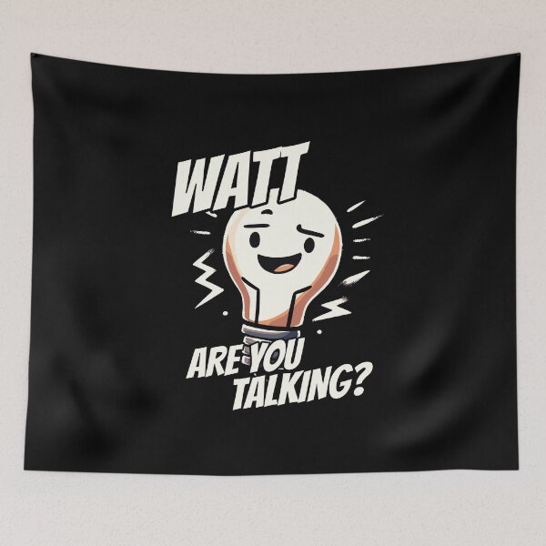 Item preview, Watts up - Whats up - What is going on Light Bulb designed and sold by DoodleDashShop.