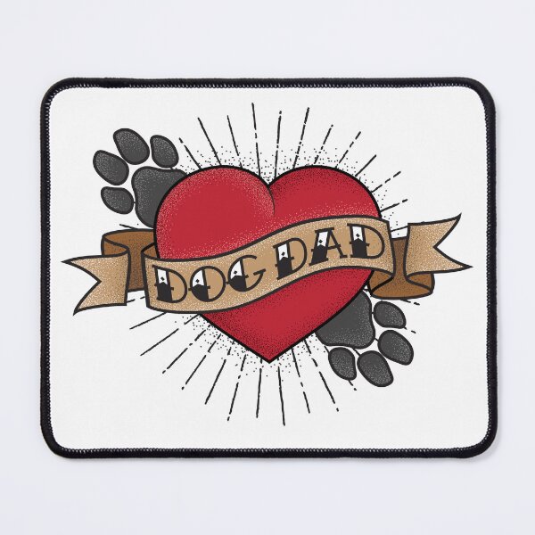 Item preview, Dog Dad: Retro Heart Tattoo designed and sold by MidnightSnackCS.