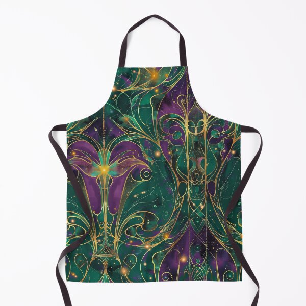 Artikelvorschau, Muster. Abstrakte Kunst in den Farben Grün, Violett, Gelb und Gold. entworfen und verkauft von Dream scape of Lucy.