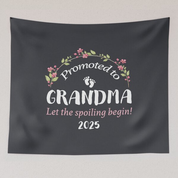 Item preview, Promoted To Grandma Est 2025 Spoiling Grandma Floral Pregnancy Announcement designed and sold by stylesip.
