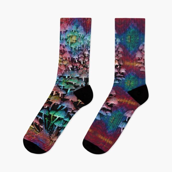 Item preview, Mushrooms Tie Dye Trippy Psychedelic forest cave designed and sold by AuroraXGreen.