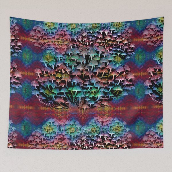 Item preview, Mushrooms Tie Dye Trippy Psychedelic forest cave designed and sold by AuroraXGreen.