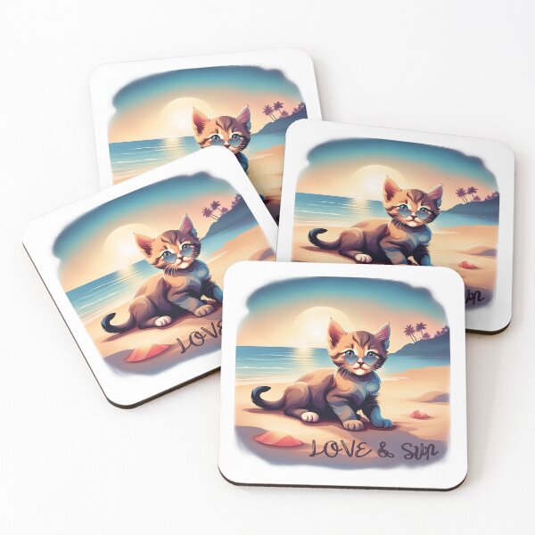 Item preview, CAT LOVE & SUN designed and sold by GOLDENGARDENART.