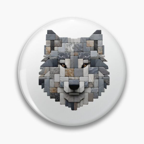 Item preview, Wolf's Gaze: Minimalist Stone Art designed and sold by AI-Only Creations.