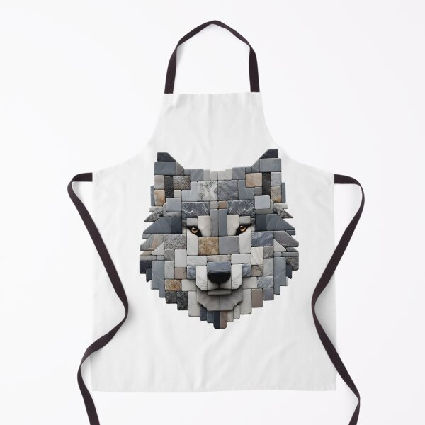 Item preview, Wolf's Gaze: Minimalist Stone Art designed and sold by AI-Only Creations.