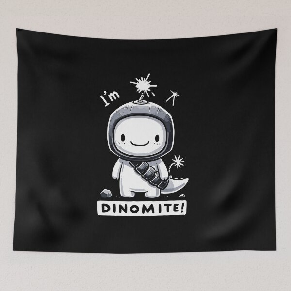 Item preview, Dynamite Dino Explosive Dinomite Dinosaur Dino Humor designed and sold by DoodleDashShop.