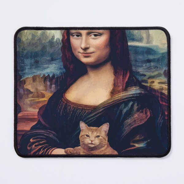 Item preview, How Mona Lisa's Quiet Smile Met the Warmth of a Feline's Purrs: An Ode to Serenity and Connection designed and sold by Stephani Analah.