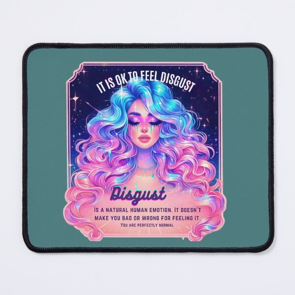 Item preview, Pastel Holographic Watercolor Sticker: Accepting Disgust, Embracing Emotional Authenticity designed and sold by Queueka.