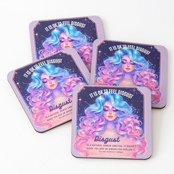 Item preview, Pastel Holographic Watercolor Sticker: Accepting Disgust, Embracing Emotional Authenticity designed and sold by Queueka.
