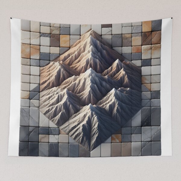 Item preview, Stone Peaks: Minimalist Mountain Range designed and sold by AI-Only Creations.