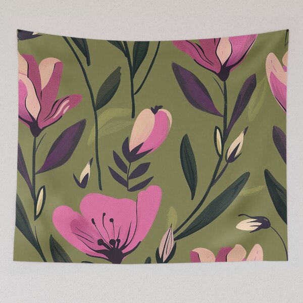 Item preview, Flower pattern, modern style. In pink and violet designed and sold by Dream scape  of Lucy.