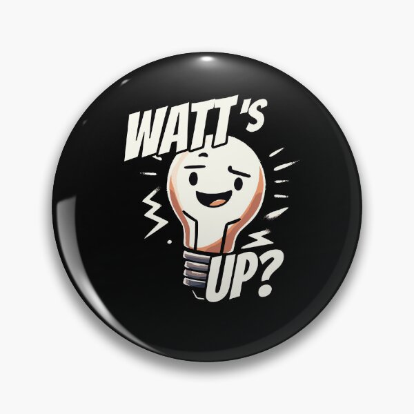 Item preview, Watts up - Whats up - Light Bulb Electrician Humor designed and sold by DoodleDashShop.