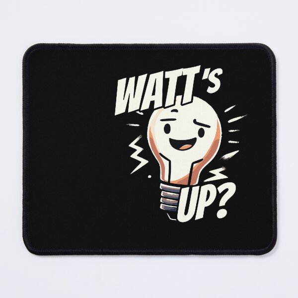 Item preview, Watts up - Whats up - Light Bulb Electrician Humor designed and sold by DoodleDashShop.