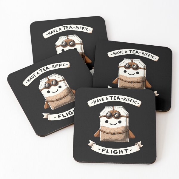 Item preview, Have a Tea-riffic Flight - Have a Terriffic Flight Tea Bag Traveler - Travel Addict designed and sold by DoodleDashShop.