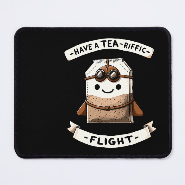 Item preview, Have a Tea-riffic Flight - Have a Terriffic Flight Tea Bag Traveler - Travel Addict designed and sold by DoodleDashShop.