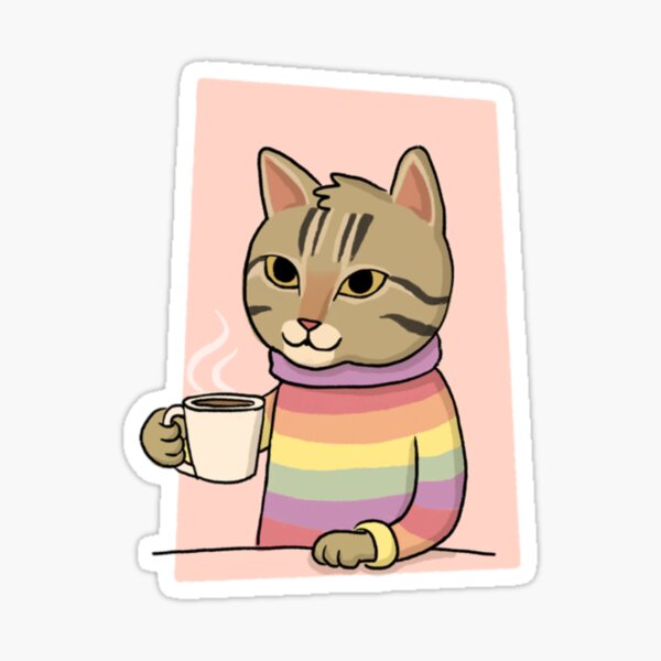 Olive Loves Coffee Sticker