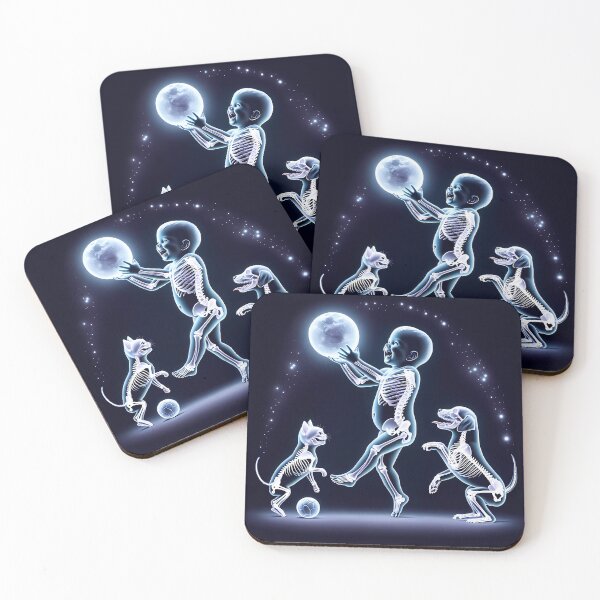 Item preview, Copy of Child with pets and moon designed and sold by Queueka.