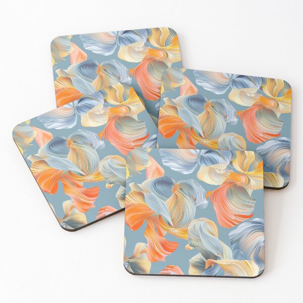 Item preview, Pattern with abstract fish shapes designed and sold by Dream scape  of Lucy.