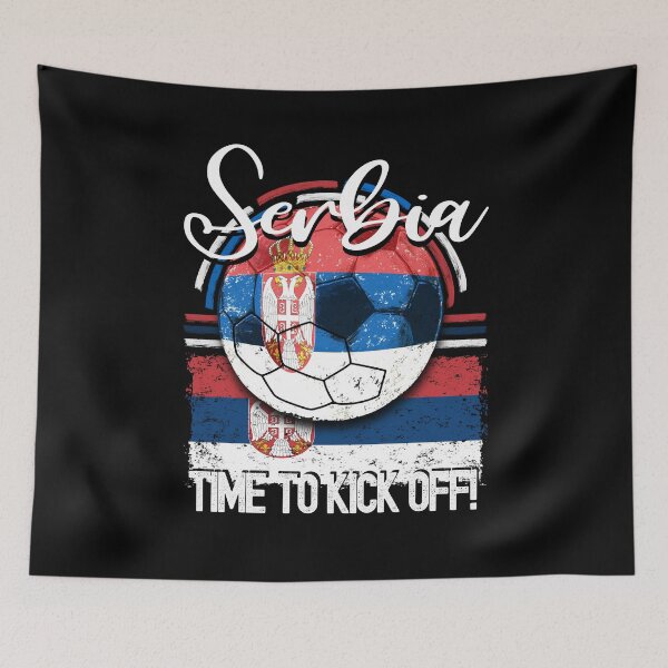Item preview, Serbia Football Time to Kick Off, Vintage Soccer designed and sold by orangeblue21.