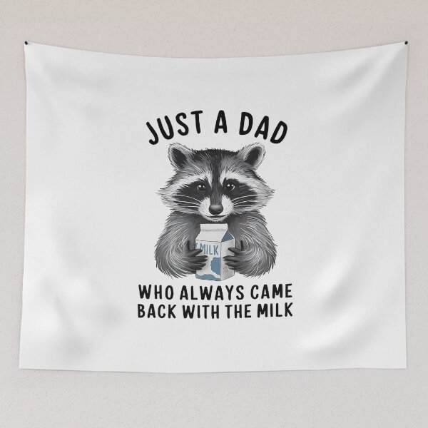 Item preview, Funny Raccoon Just A Dad Who Always Came Back With The Milk Men's   designed and sold by SlocifieShop.