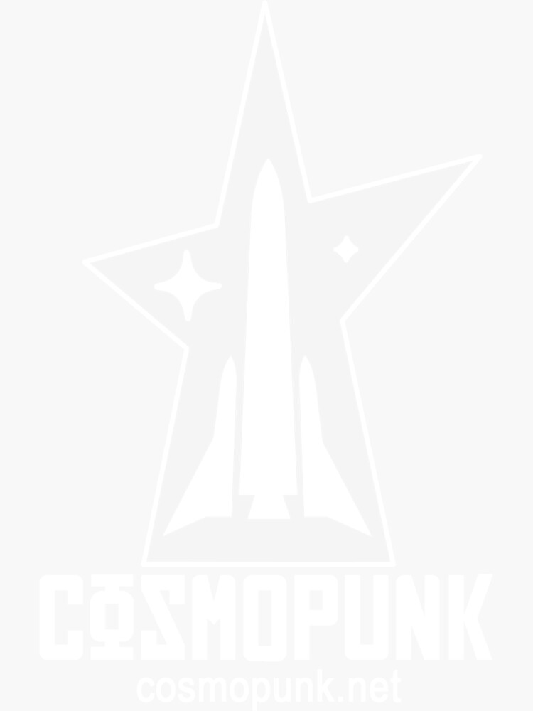 Thumbnail 3 of 3, Sticker, Cosmopunk Logo - Trans White designed and sold by Cosmopunk.