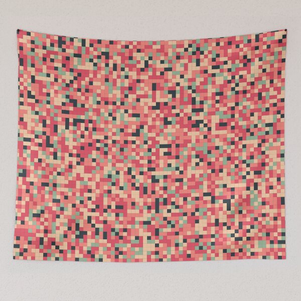 Item preview, Warm Rainbow Multicolor Square Cubes Abstract Camo Pattern designed and sold by Alchemy-A-La-G.