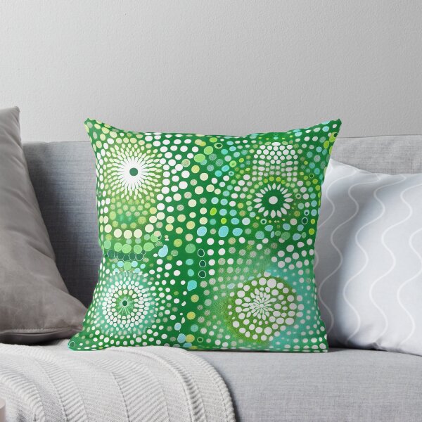 Item preview, Mandala pattern made up of dots. Green white and light blue designed and sold by Dream scape  of Lucy.