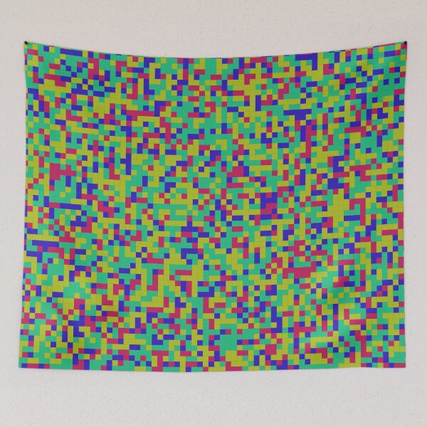 Item preview, Distressed Rainbow Multicolor Square Cubes Abstract Camo Pattern designed and sold by Alchemy-A-La-G.