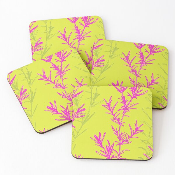 Item preview, Pattern with rosemary flowers in a neon pink designed and sold by Dream scape  of Lucy.