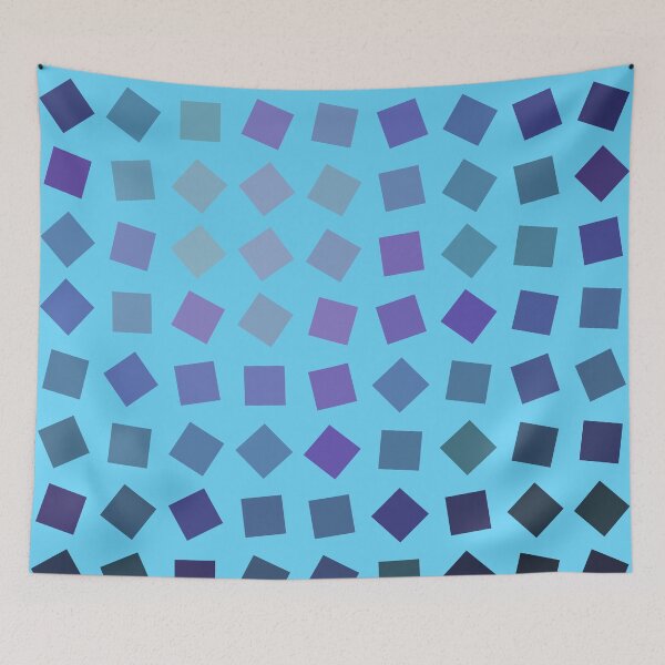 Item preview, Purple Gradient Tones Square Grid On Blue Backdrop designed and sold by Alchemy-A-La-G.