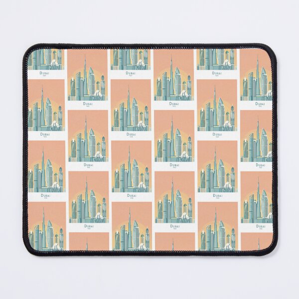 Item preview, Vintage Minimalist Travel Poster Dubai – Retro Skyline Art Print designed and sold by pod24.