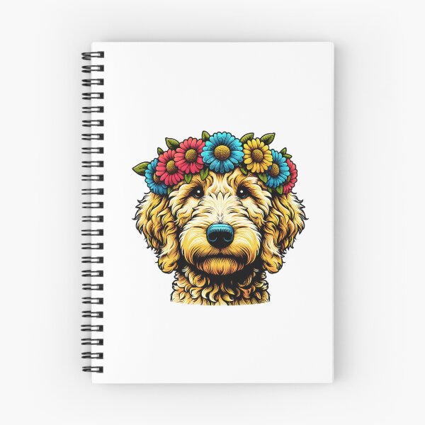 Item preview, Cute Goldendoodle With Flower Crown designed and sold by TheAnimalZ00.
