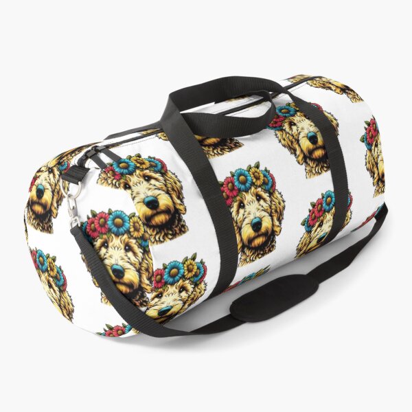 Item preview, Cute Goldendoodle With Flower Crown designed and sold by TheAnimalZ00.