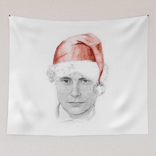 Item preview, Hannibal in a Santa Hat Holiday Sketch designed and sold by orionlodubyal.