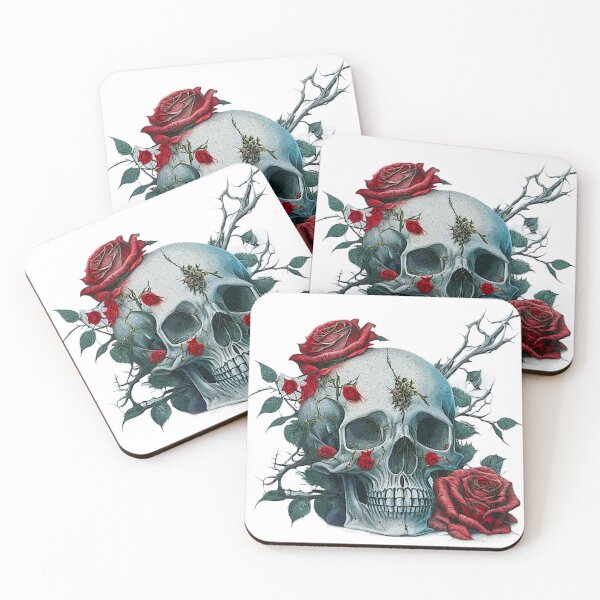 Item preview, Skull and roses flowers designed and sold by sergeibz.