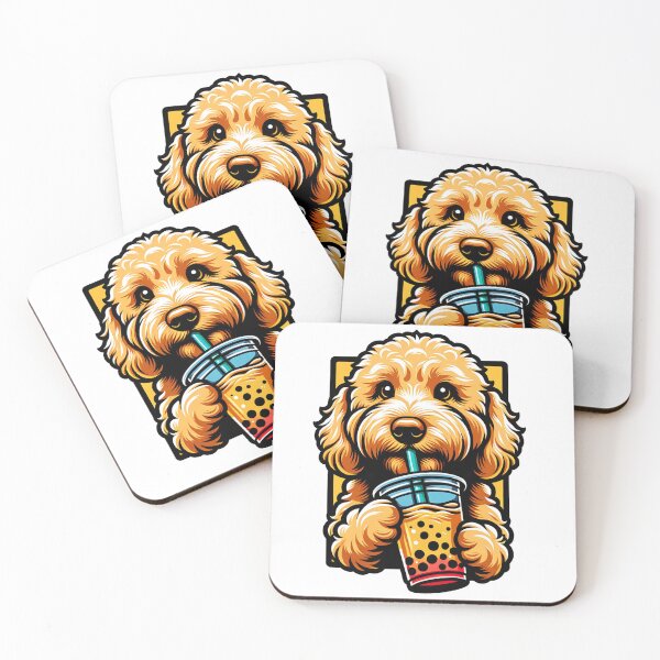 Item preview, Goldendoodle Drinking Boba Tea designed and sold by TheAnimalZ00.