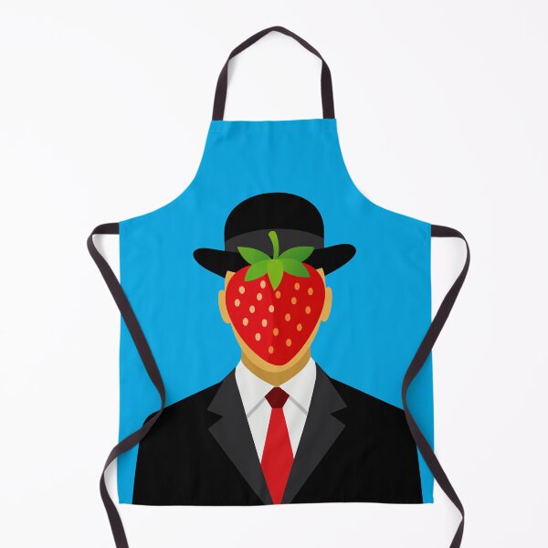 Item preview, The son of a Berry. Inspired by "The Son of Man" by Magritte with a strawberry twist. designed and sold by therockstuff.