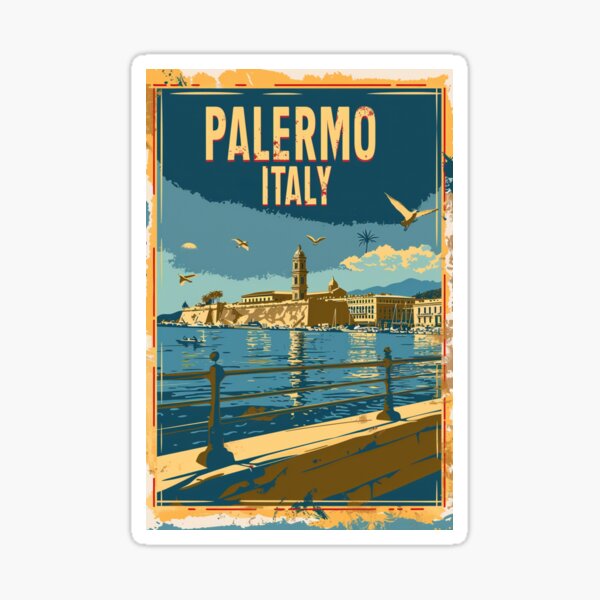 Item preview, A Vintage Travel Illustration of Palermo - Italy designed and sold by GoodOldVintage.