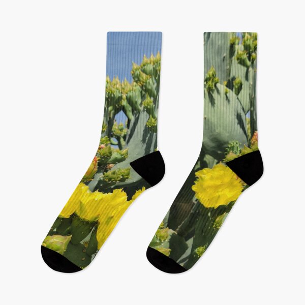Item preview, La tuna amarilla florece contra el cielo designed and sold by River Graphic Design.