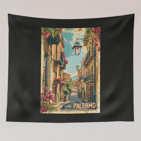 Item preview, A Vintage Travel Illustration of Palermo - Italy designed and sold by GoodOldVintage.