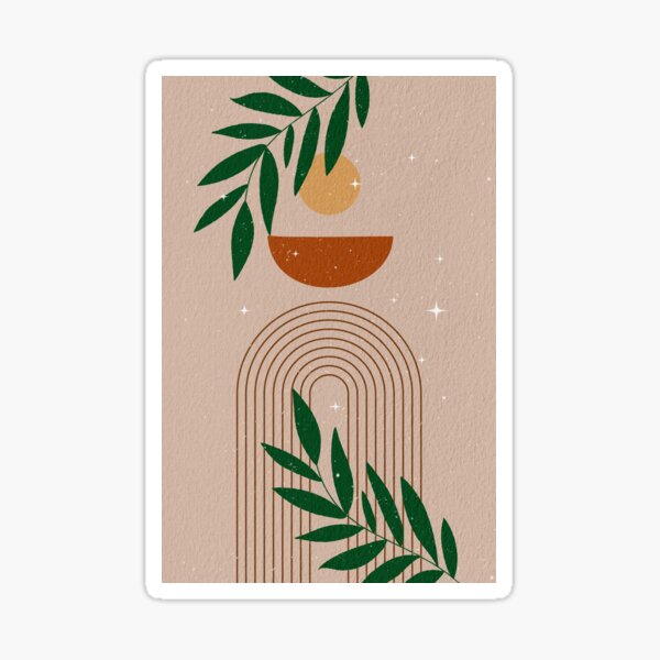 Arch and Leaves Sticker