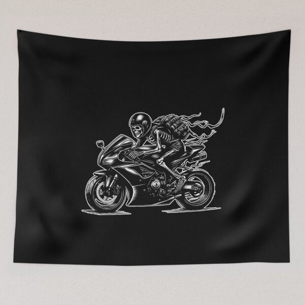 Item preview, SKELETON DARK MOTORCYCLE RACING BYKER RACING CAR NASCAR MOTO GP CHOPPER #ogirdor designed and sold by ogirdorgraphics.