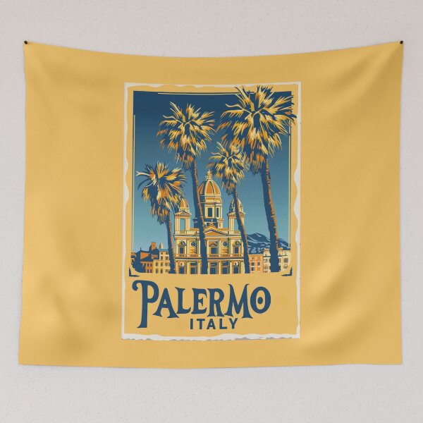Item preview, A Vintage Travel Illustration of Palermo - Italy designed and sold by GoodOldVintage.