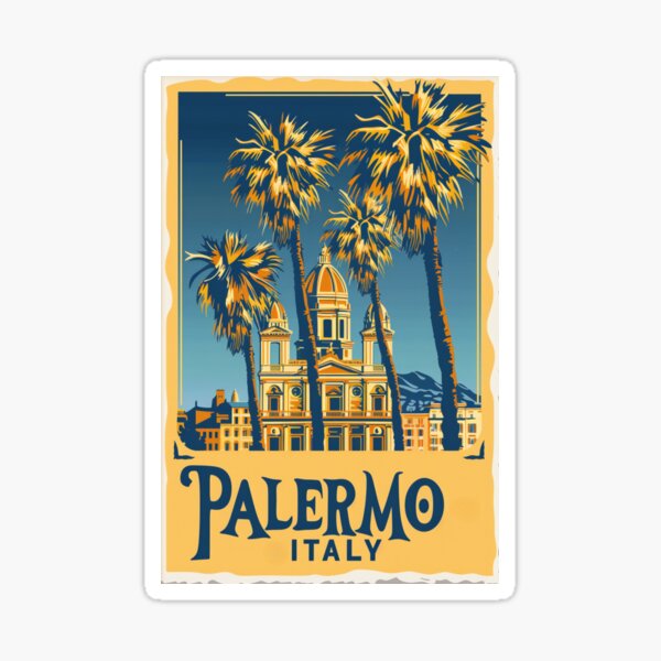 Item preview, A Vintage Travel Illustration of Palermo - Italy designed and sold by GoodOldVintage.