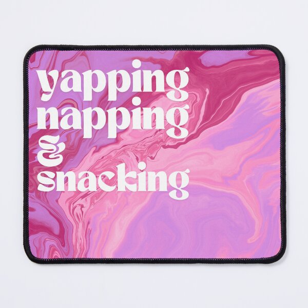 Item preview, Yapping Napping Snacking Marble Pink Background designed and sold by Dazzline Designs.