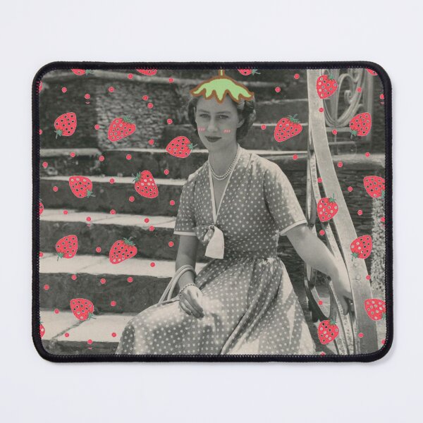 Item preview, Princess Margaret strawberry print designed and sold by cceridwenx.