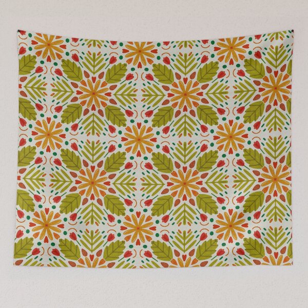 Item preview, Vibrant Symmetric Floral Pattern designed and sold by Larify.